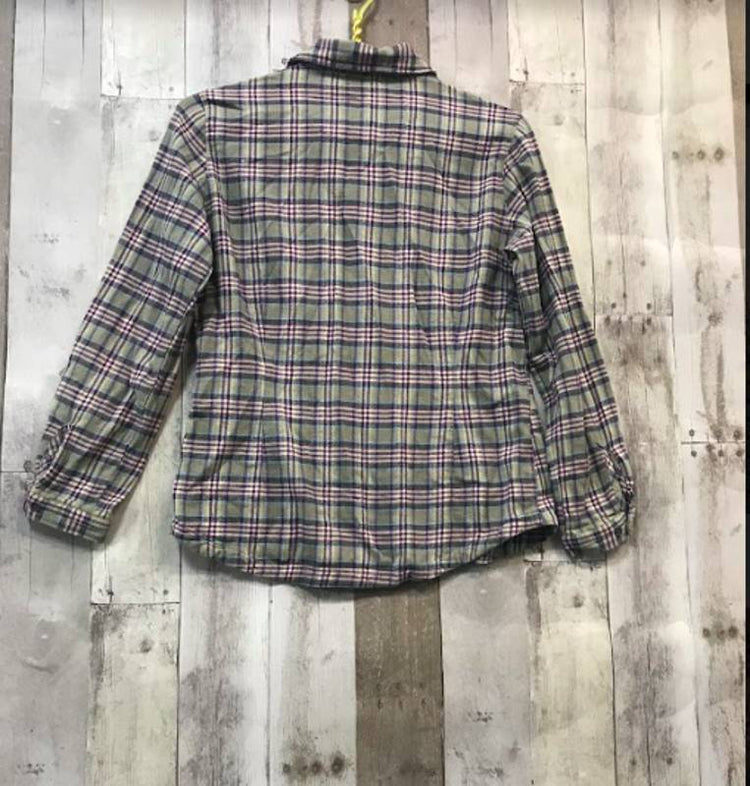 Woolrich Womens Flannel Button Down Plaid Shirt Size Small Multicolor Cotton