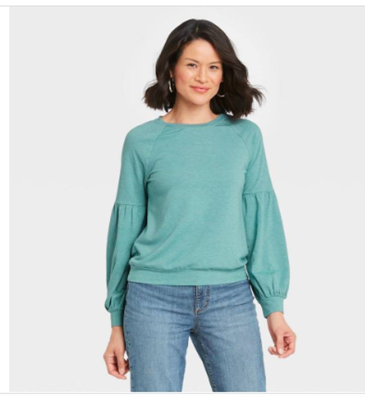 Women's Soft Sweatshirt Size XXL Blue Knox Rose NEW