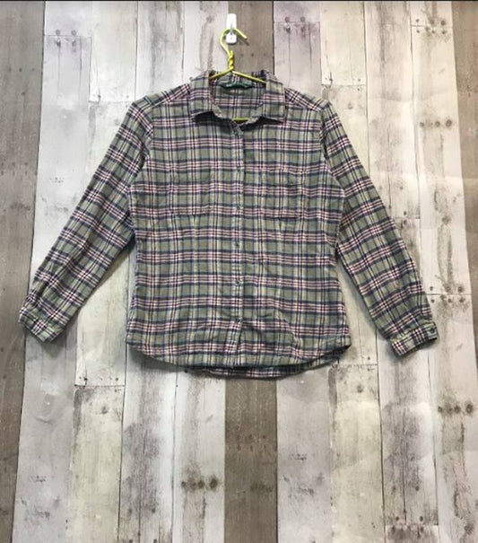Woolrich Womens Flannel Button Down Plaid Shirt Size Small Multicolor Cotton